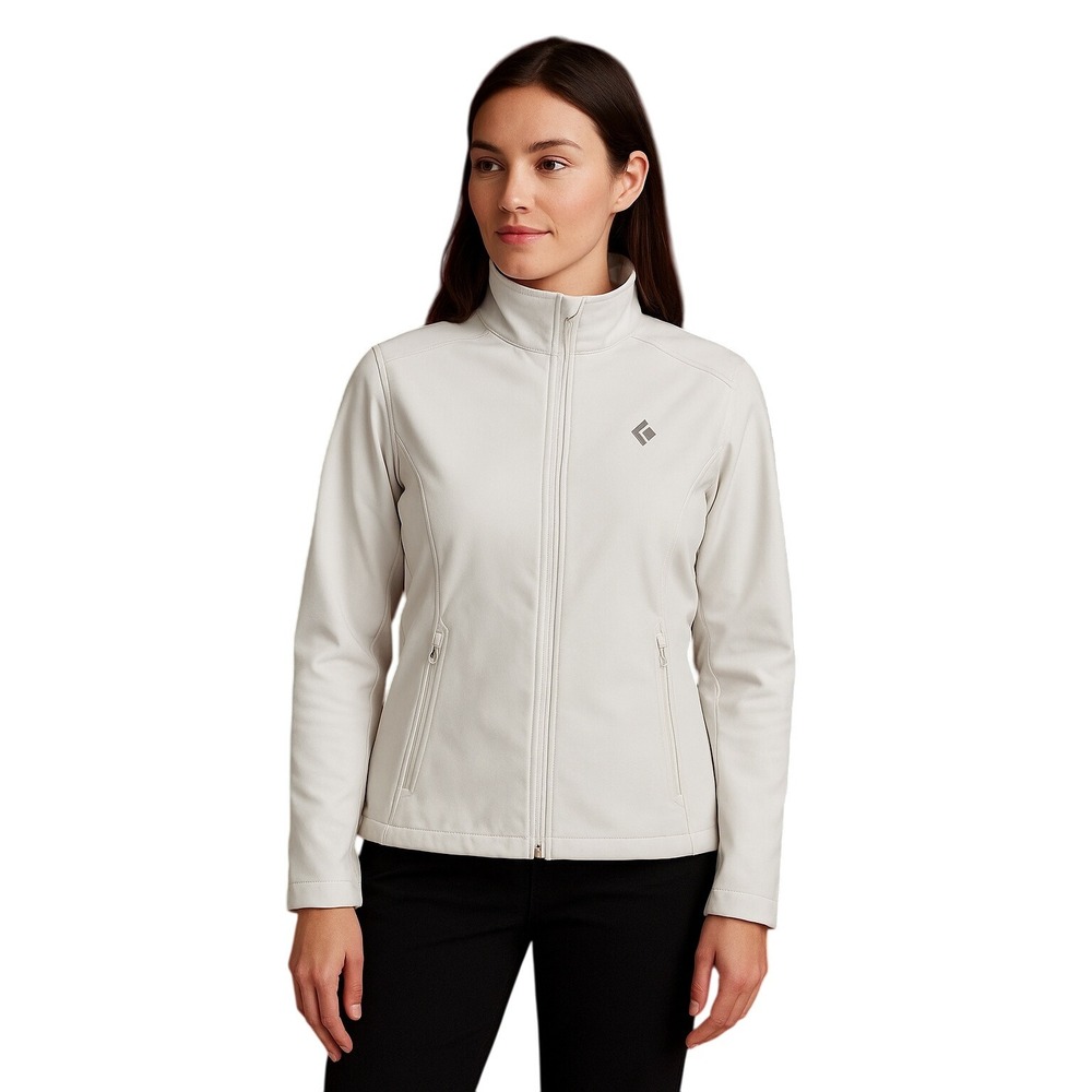 Black Diamond Women's Soft Shell Jacket White Sz M Ski Snowboard Winter Coat
